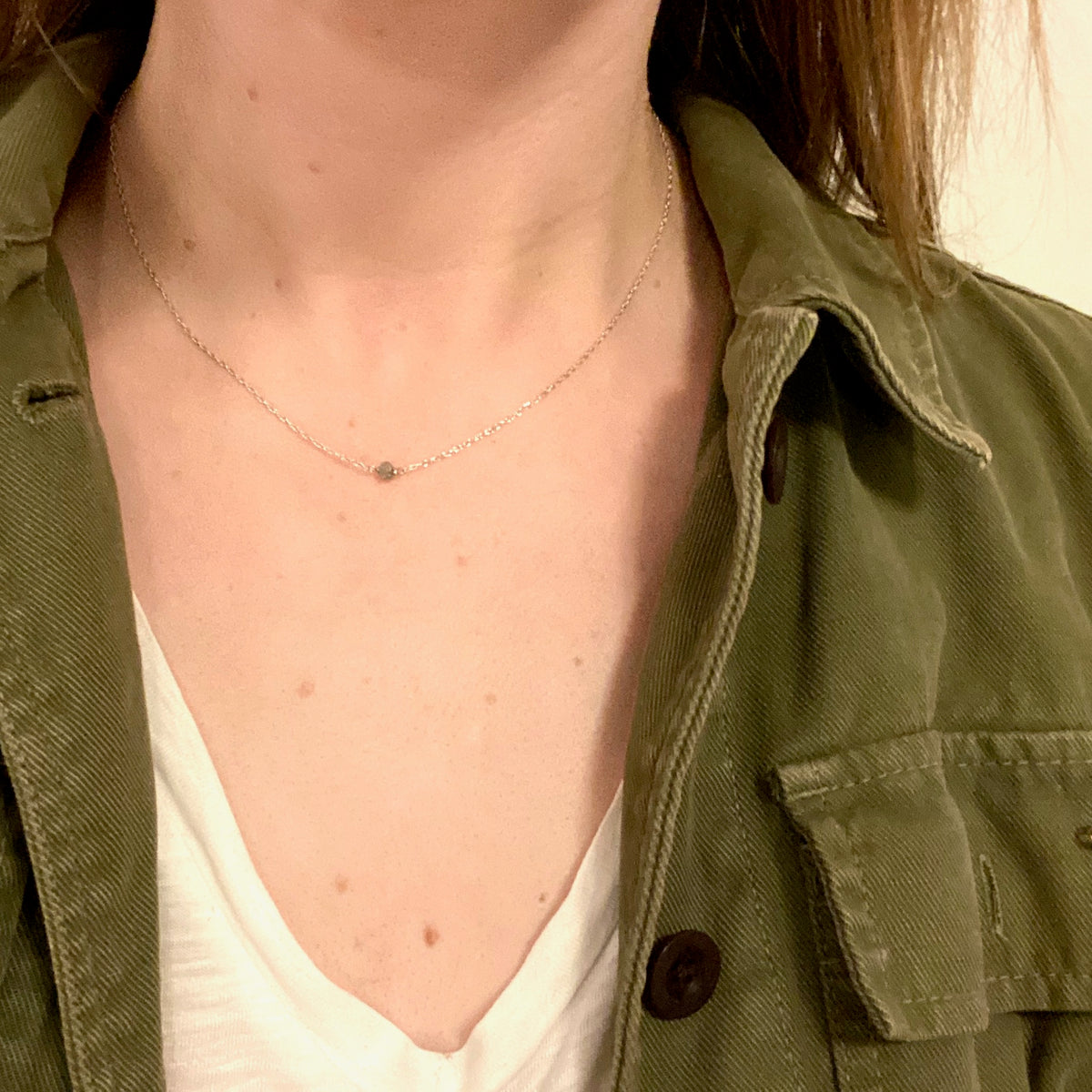 Simple Beauty Raw Diamond Necklace