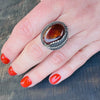 Fire Opal in Sterling Silver Ring