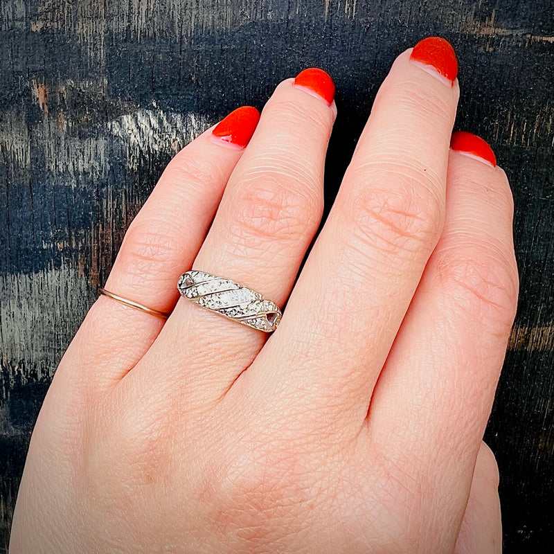 Sparkling Diamond Band in White Gold