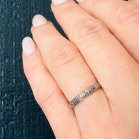Perfectly Pretty Forget me Not White Gold Band