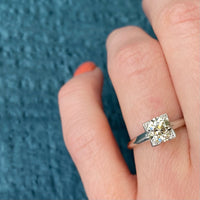 Balanced Beauty Pale Yellow Diamond Solitaire Ring