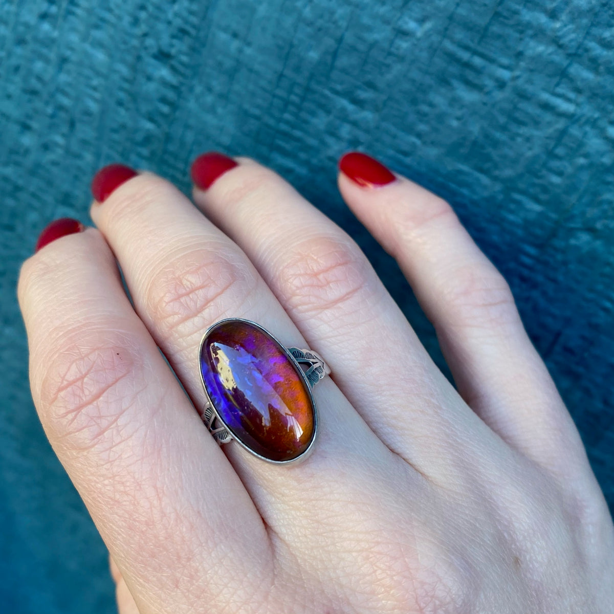Vintage Dragons Breath and Sterling Ring