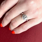Brilliant Emerald Cut Diamond Engagement Ring