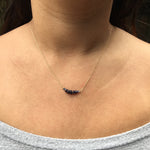 Olio Arc Necklace in Blue Sapphires by brunet
