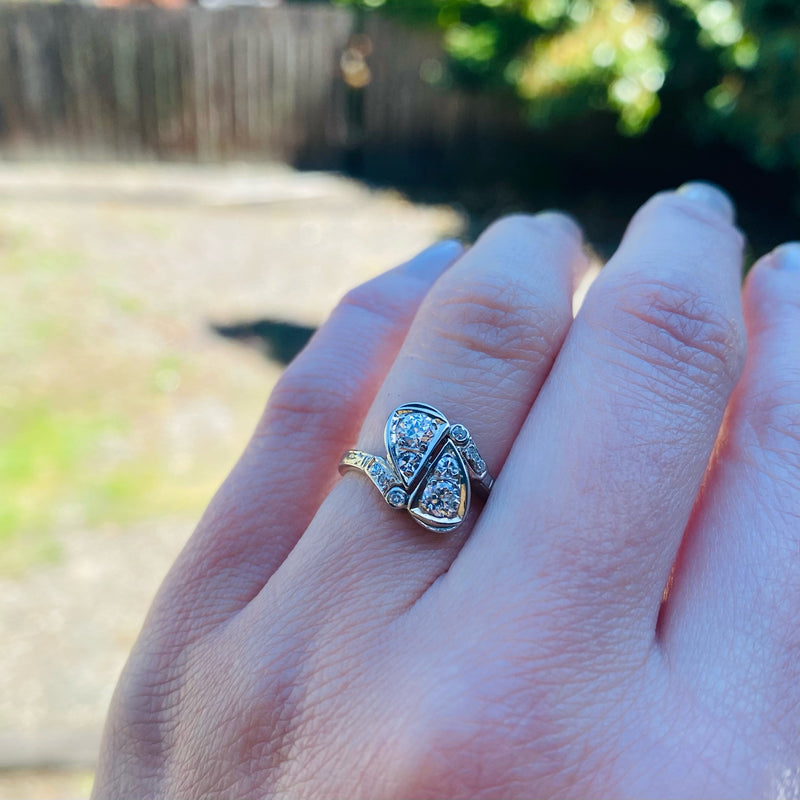 Playful Paisley Diamond Engagement Ring