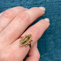 Alaskan Gold Rush Mastodon Tusk & Gold Nugget Ring