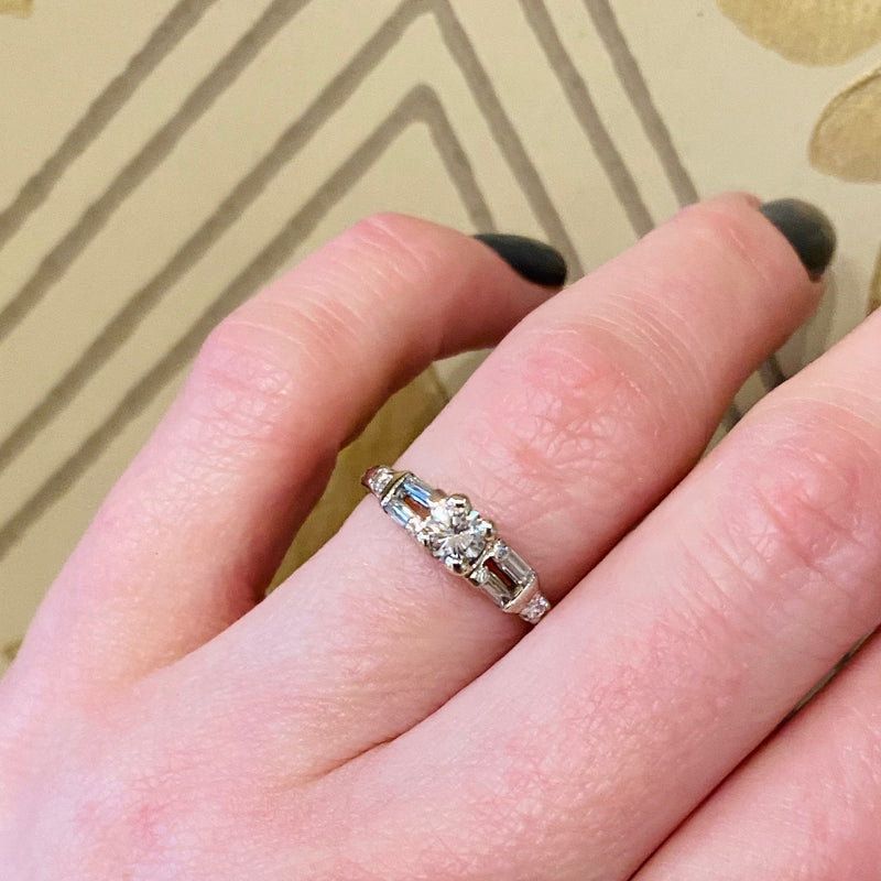 Mid Century Beauty Engagement Ring