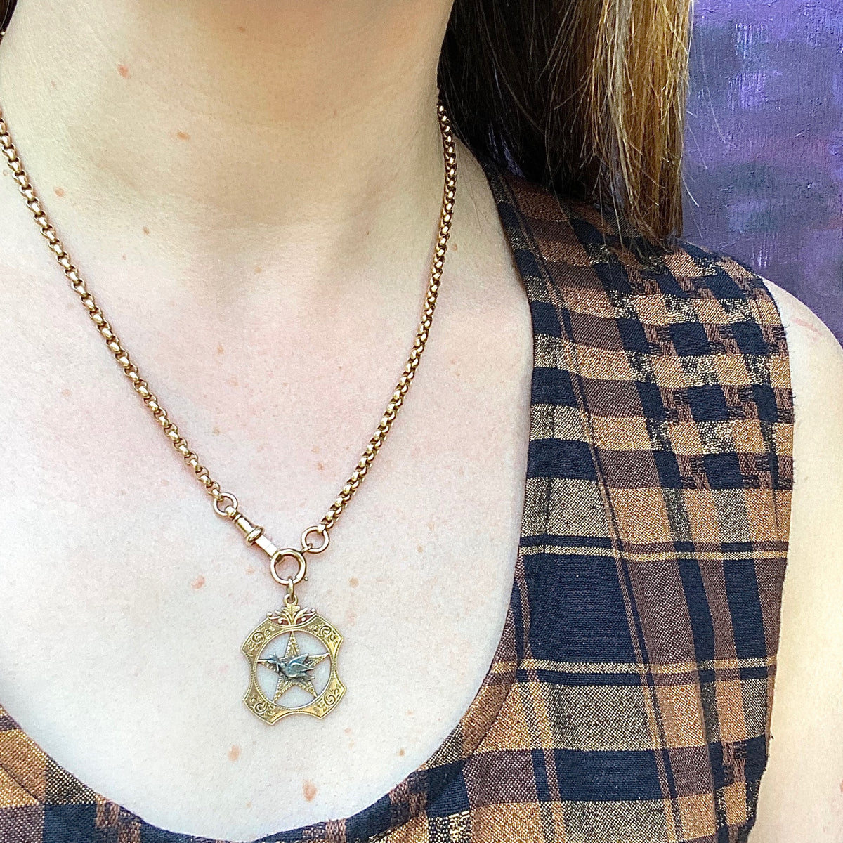 Dove of Peace Rose Gold Fob