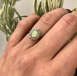 Vintage 1915 Opal and Diamond Ring