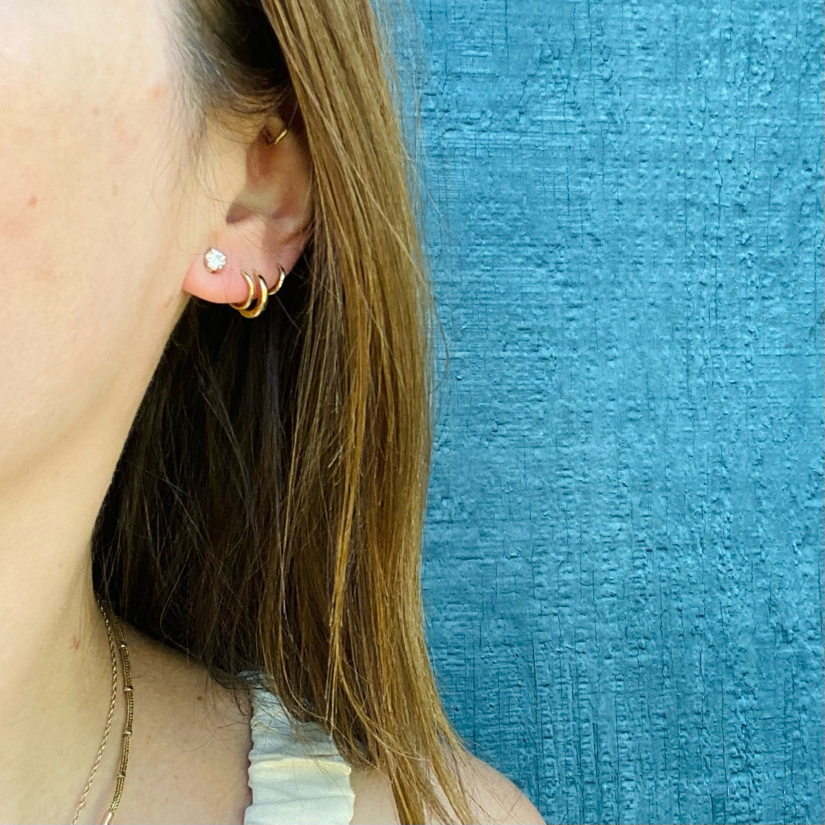 Old Mine Diamond Stud Earrings