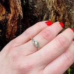 Exquisite Little Diamond Crossover Ring in Platinum & 18ct