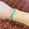 Lightning Bolt Cuff of Turquoise Inlay in Silver