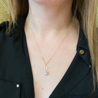 Vintage Pearl and Dimpled "O" Necklace by brunet