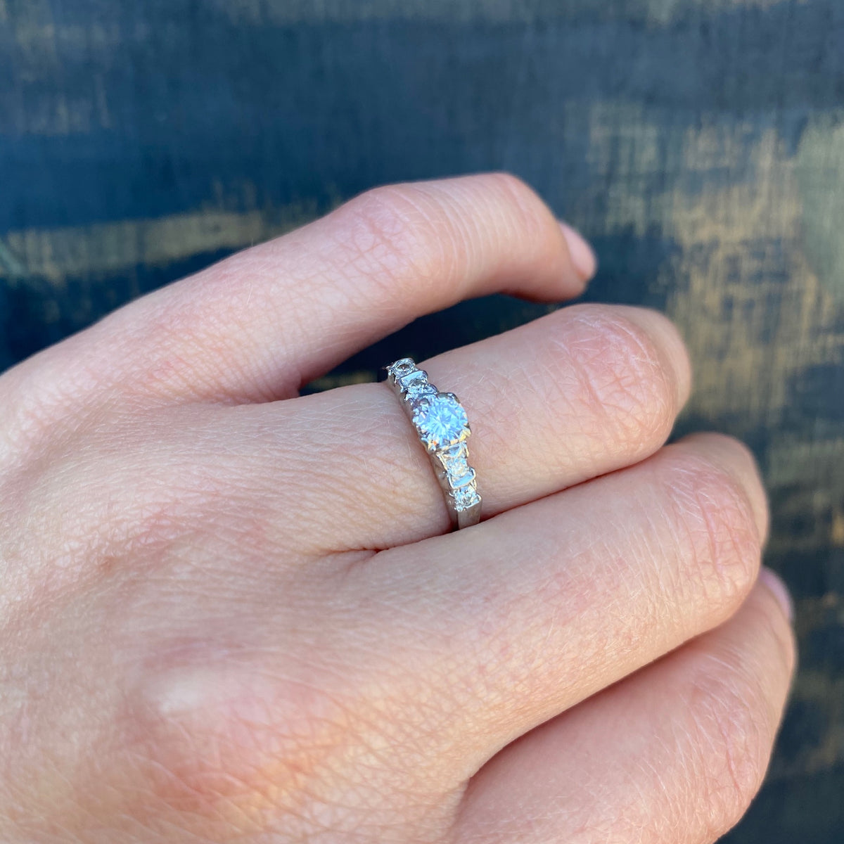 Classic Vintage Platinum Engagement Ring