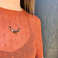 Coconut Silver & Brass Bead Necklace by Brin