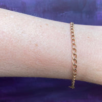 Twisted Curb Link Charm Bracelet in Rose Gold
