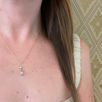 LUNA Moonstone and Diamond Pendant