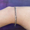 Flattened Link Light Weight Silver Bracelet