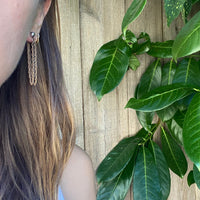 Mixed Chain Deconstructed Hoop Earrings