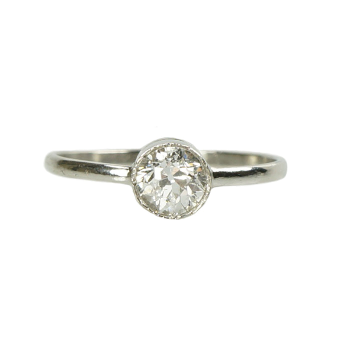 Orbit Platinum Bezel set Solitaire - Gem Set Love