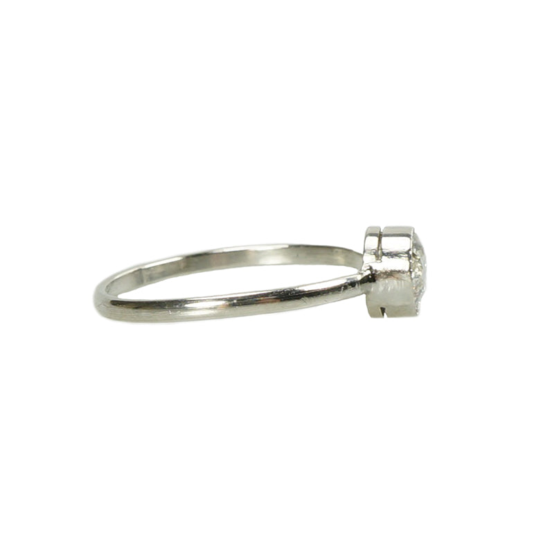 Orbit Platinum Bezel set Solitaire - Gem Set Love