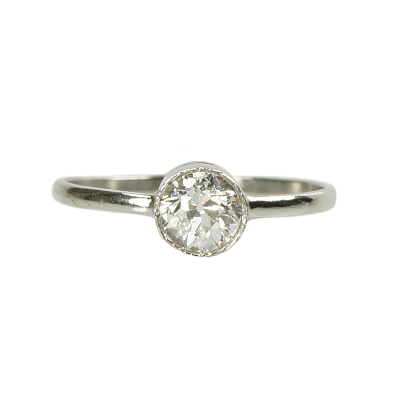 Orbit Platinum Bezel set Solitaire - Gem Set Love