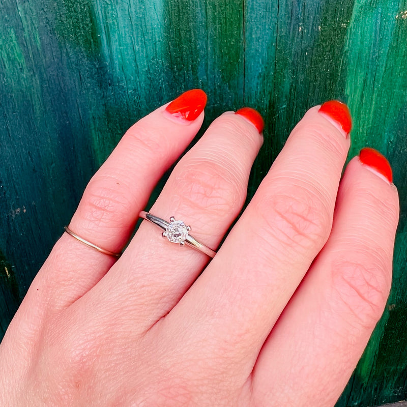 Timeless Old Mine Cut Diamond Platinum Solitaire