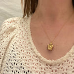 Vintage Gold Buddha Charm Necklace