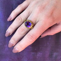 Decadent Amethyst & 18k Gold Statement Ring
