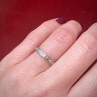 Delightful Engraved Deco Diamond Eternity Band