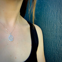 Delicate Filigreed Camphor Glass Necklace
