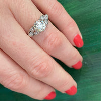 Lovely and Unique Old Euro Diamond Engagement Ring