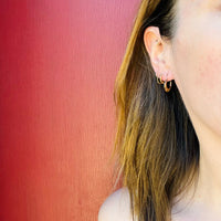 Petite Edwardian Faceted Gold Filled Hoops