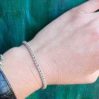 Delightful Daisy Chain Portuguese Silver Bracelet