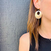 Mid Century Sterling Earrings with Rocker Designs