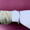 Swirling Silver Mid Century Danecraft Bangle