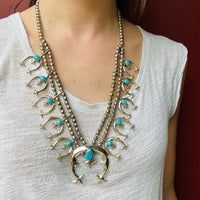 Vibrant Blue Turquoise Naja Necklace