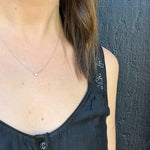 Old Mine Diamond Solitaire in White Gold Bezel Pendant by 720