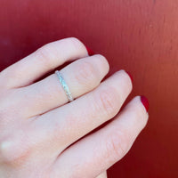 Bright White & Crisp Forget Me Not Wedding Band
