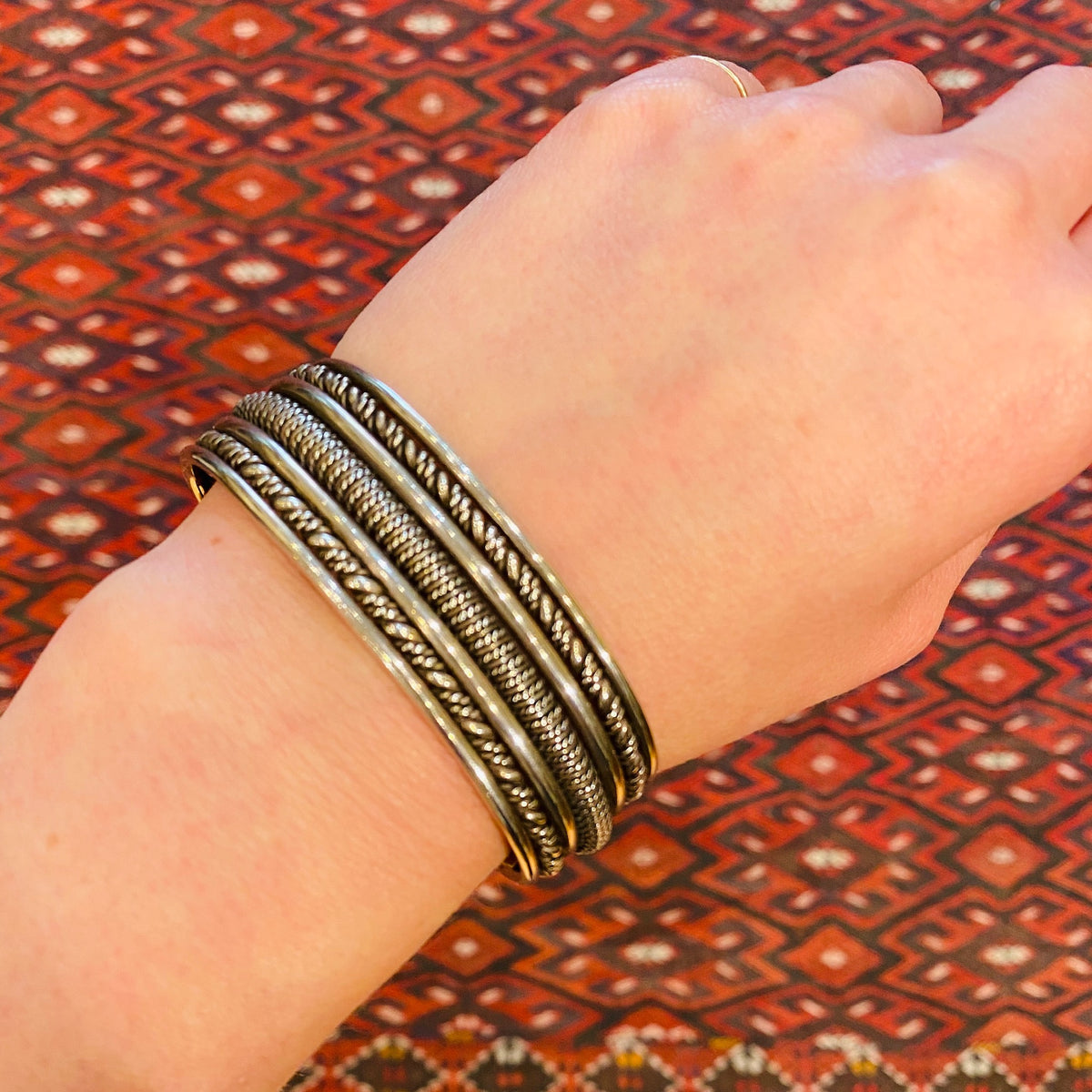 Layers of Braided Silver Cuff