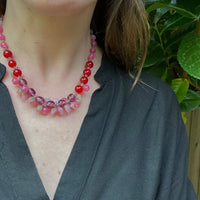 Vivacious Vintage Glass Fruit Bead Necklace