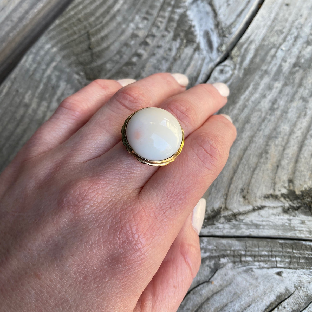 Natural Beauty Antique Coral Ring