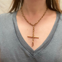 Double Fancy Twists Chunky T-bar and Hook Necklace