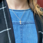 Antique Tiny Gold Cross Pendant