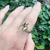 Two Tone Twist Modernist Diamond Ring