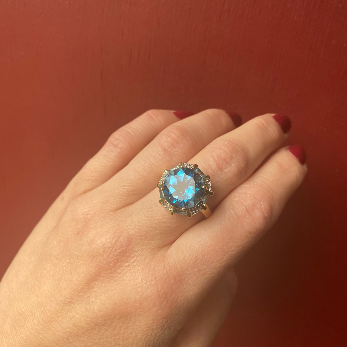 Bold Estate Blue Topaz Cocktail Ring