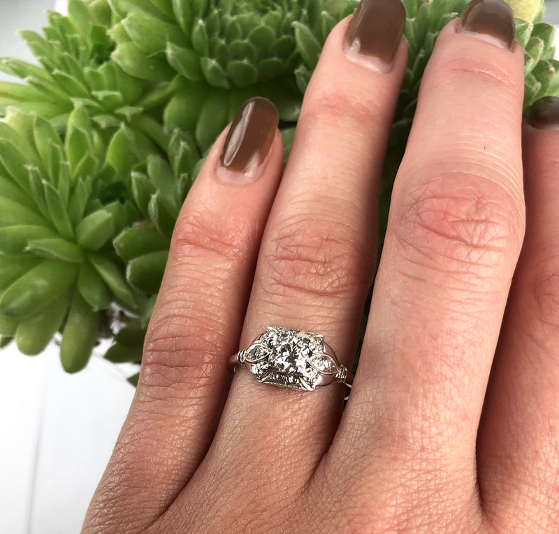 Vintage Deco Engagement Ring by Jabel