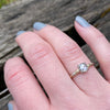Old & New Antique Rose Cut Diamond in Retro Solitaire