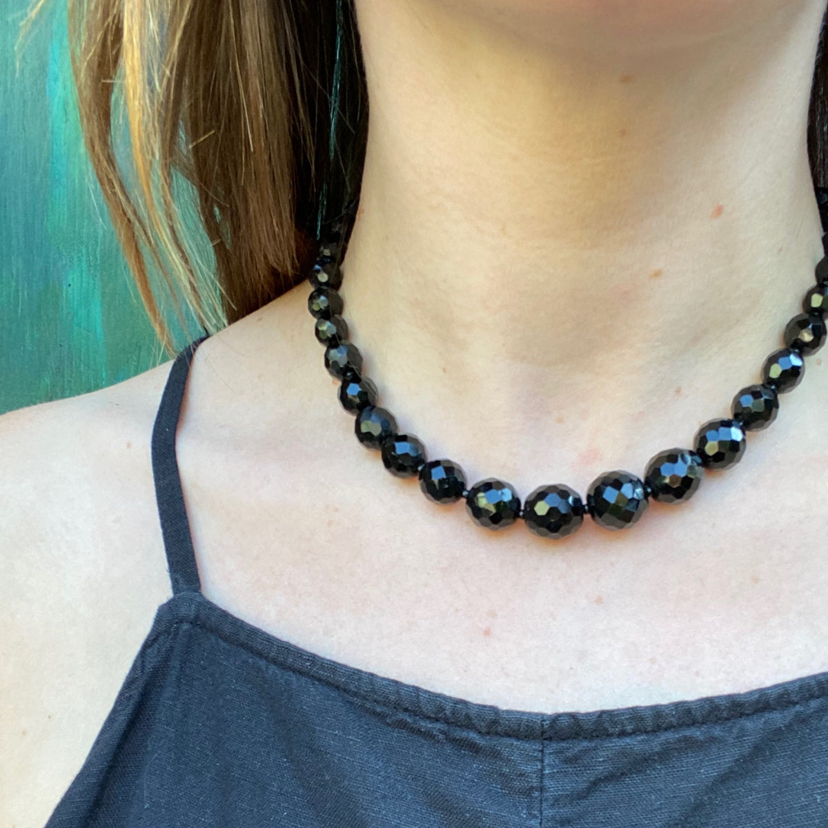 Little Black Bead Necklace by M. Haskell