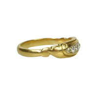 Art Nouveau gold and Diamond Band